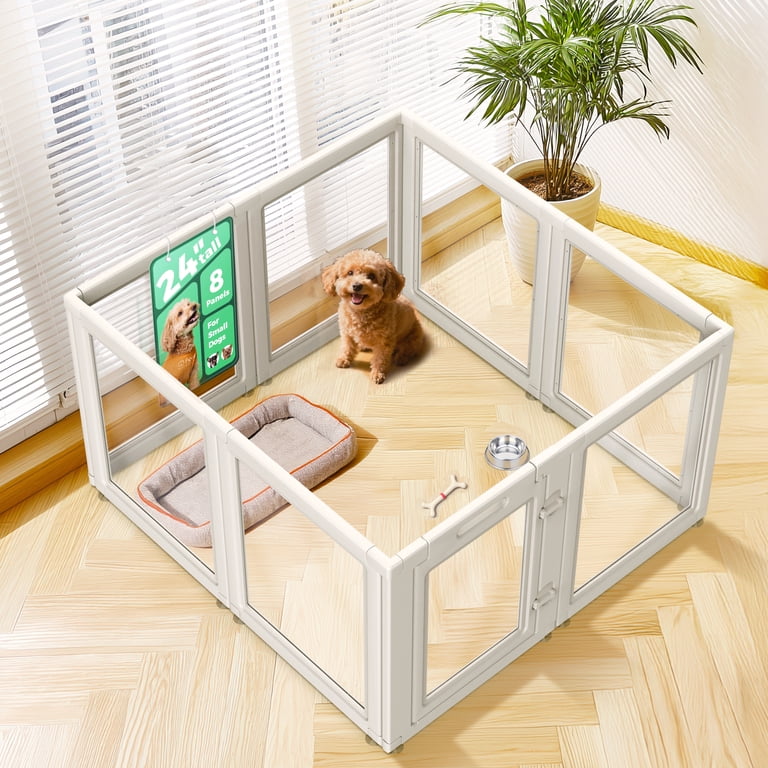 FXW AuraSpace Acrylic Indoor Dog Playpen for Puppies and Small