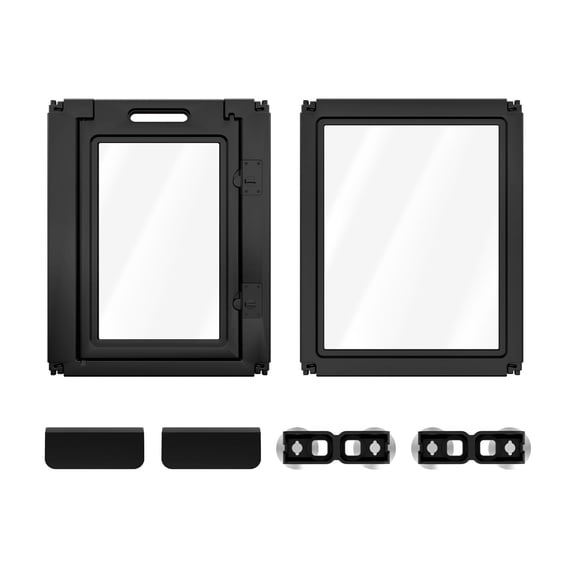 FXW AuraSpace Acrylic Indoor Dog Playpen for Small and Medium Dogs, 30 inch, 2 Panels, Includes 1 Gate & 1 Panel, Black