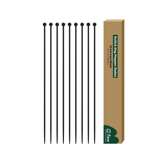 FXW Dog Playpen Replacement Stakes, Only Fit Rollick/Instant Dog Playpen, 9PCS, 32 inch | Patented