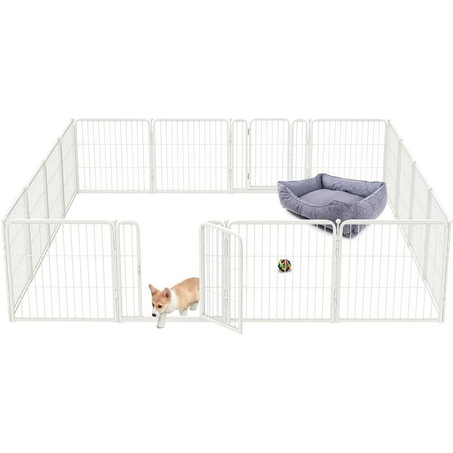 FXW HomePlus Dog Playpen Indoor, 16 Panels 24" Height Dog Fence