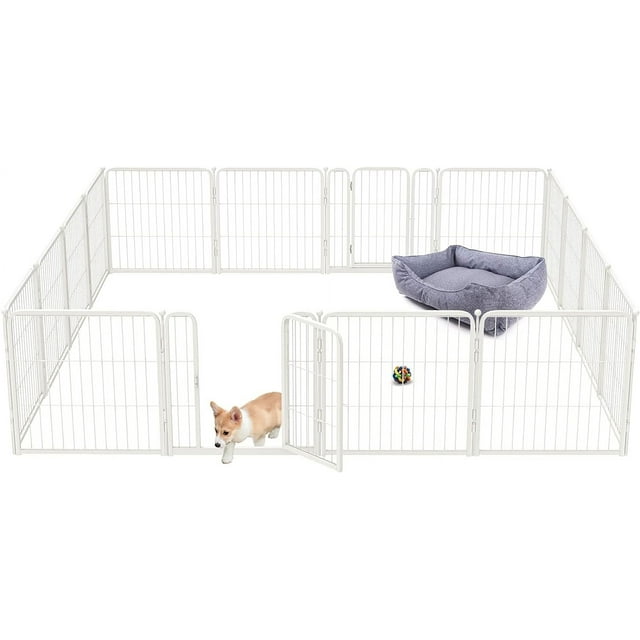FXW Homeplus Dog Playpen Indoor, 16 Panels 24" Height Dog Fence