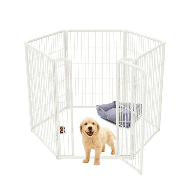 FXW Homeplus Dog Playpen Indoor, 6 Panels 40" Height Dog Fence Exercise