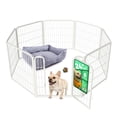 thumbnail image 1 of FXW Homeplus Unleashed Indoor Dog Playpen - Stress-Free and Safe Play, Heavy Duty 24 Inch 8 Panels Dog Pen for Puppy and Small Dogs, White│Patented, 1 of 7