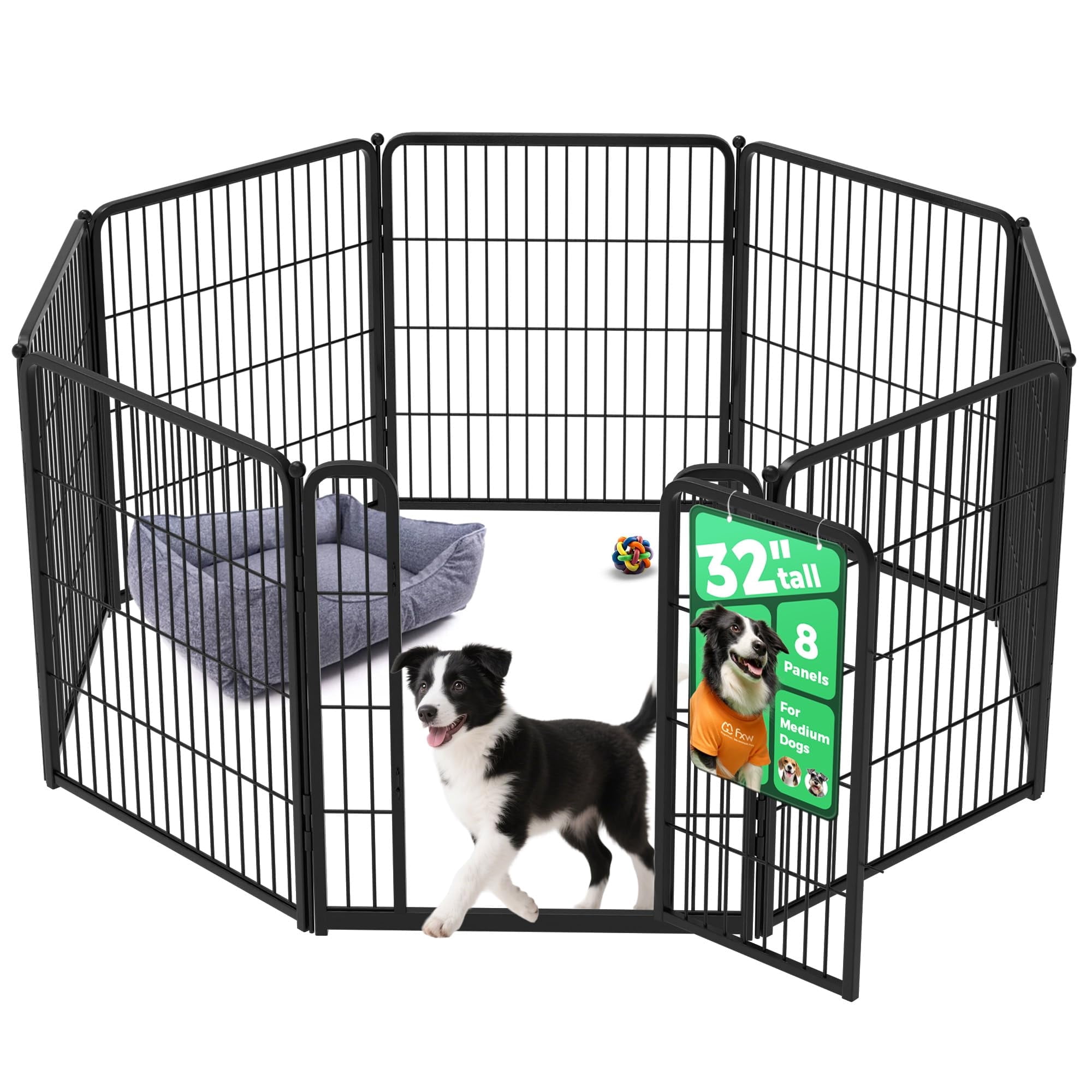 FXW Homeplus Unleashed Indoor Dog Playpen, 32 Inch, Heavy Duty