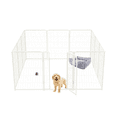 thumbnail image 1 of FXW Homeplus Indoor Dog Playpen - Stress-Free and Safe Play, 40 Inch 12 Panels for Puppy and Small Dogs, White│Patented, 1 of 7