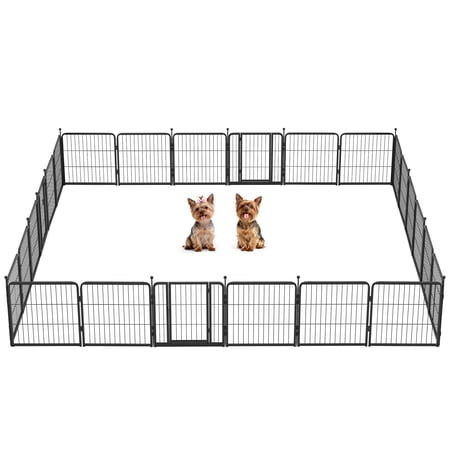 FXW Instant Dog Playpen, Portable Pet Fence for Outdoor, RV Trips, and Camping, 24inch, 24 Panels for Puppy and Small Dogs¦Patented