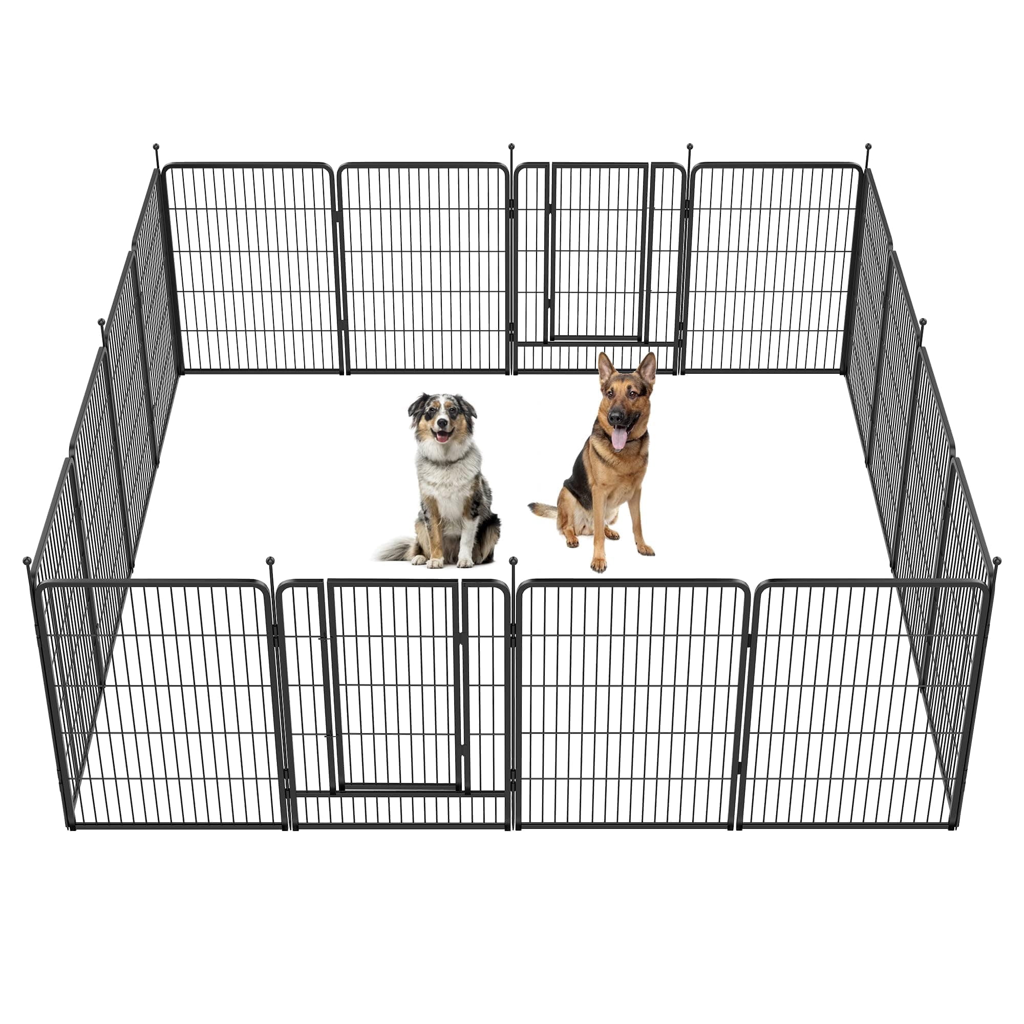 FXW Instant Dog Playpen, Portable Pet Fence for Outdoor, RV Trips, and Camping, 40inch, 16 Panels for Medium and Large Dogs│Patented