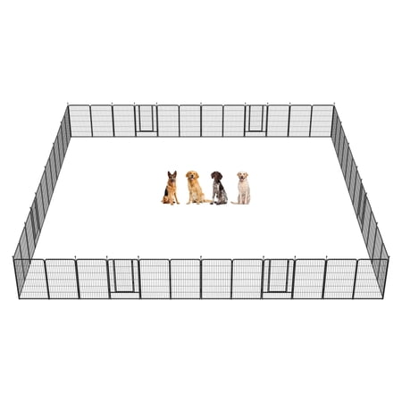 FXW Instant Dog Playpen, Portable Pet Fence for Outdoor, RV Trips, and Camping, 45inch, 48Panels for Large Dogs¦Patented