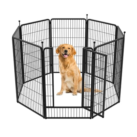 FXW Instant Dog Playpen, Portable Pet Fence for Outdoor, RV Trips, and Camping, 45inch, 8 Panels for Large Dogs¦Patented