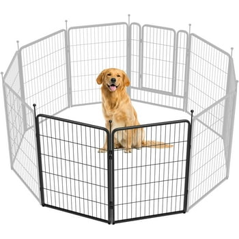 FXW Rollick Dog Playpen Outdoor, 2 Panels 40" Height Dog Fence Exercise Pen for Large/Medium/Small Dogs, Pet Puppy Playpen for RV, Camping, Yard