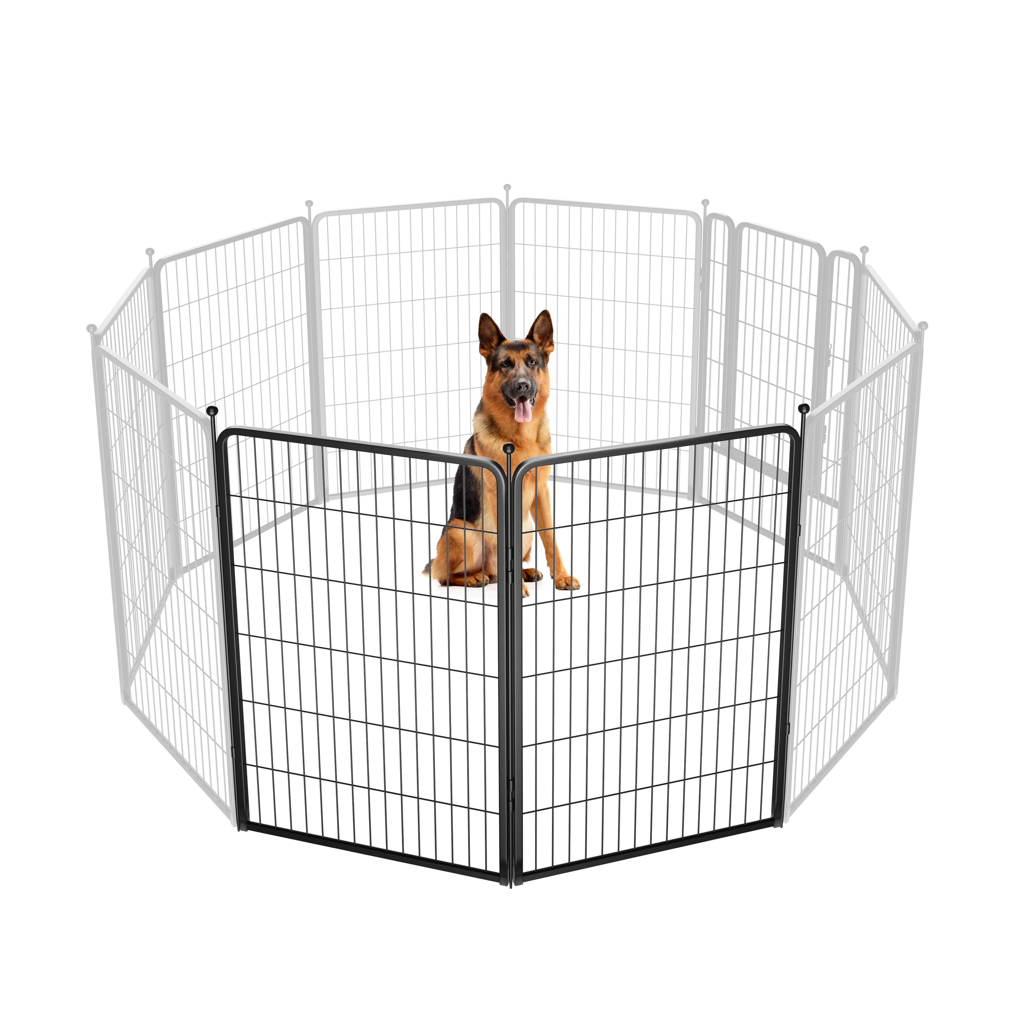 FXW Rollick Dog Playpen Outdoor, 2 Panels 45" Height Dog Fence Exercise