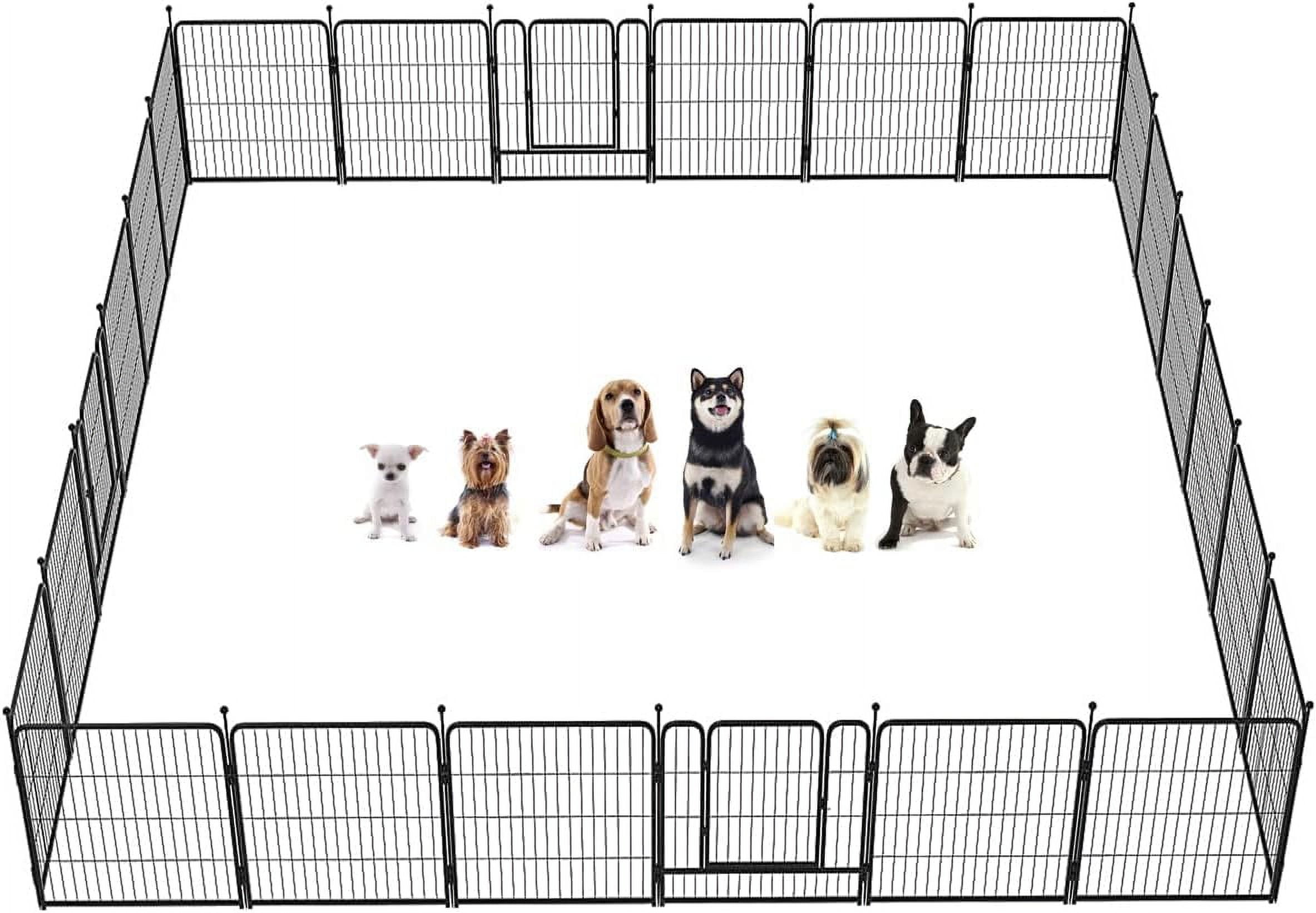 FXW Rollick Dog Playpen Outdoor, 24 Panels 32" Height Dog Fence