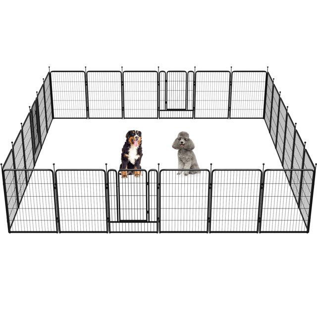 Segawe 42-Inch 8-Panel Metal Dog Playpen – Indoor/Outdoor Pet Kennel Cage