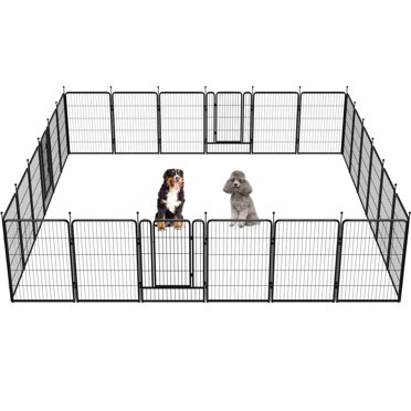 Segawe 42-Inch 8-Panel Metal Dog Playpen – Indoor/Outdoor Pet Kennel Cage