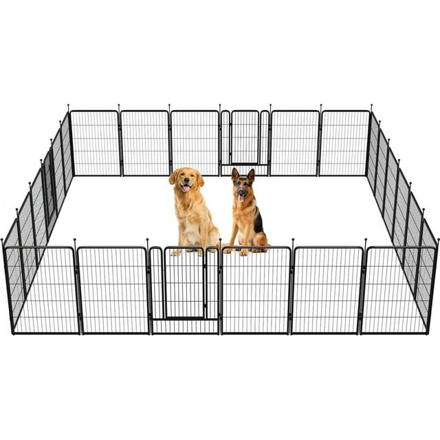 FXW Rollick Dog Playpen Outdoor, 24 Panels 40" Height Dog Fence