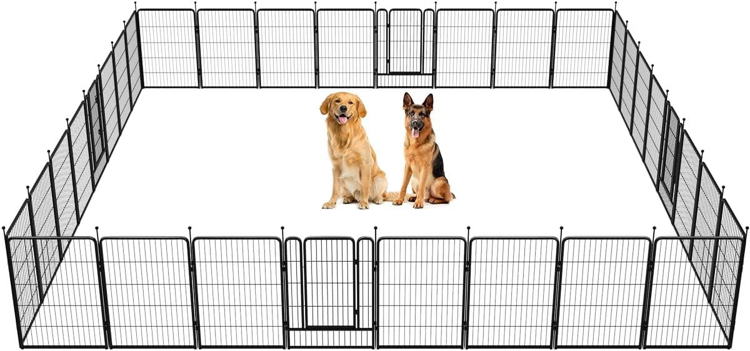 FXW Rollick Dog Playpen Outdoor,32 Panels 40" Height Dog Fence Exercise