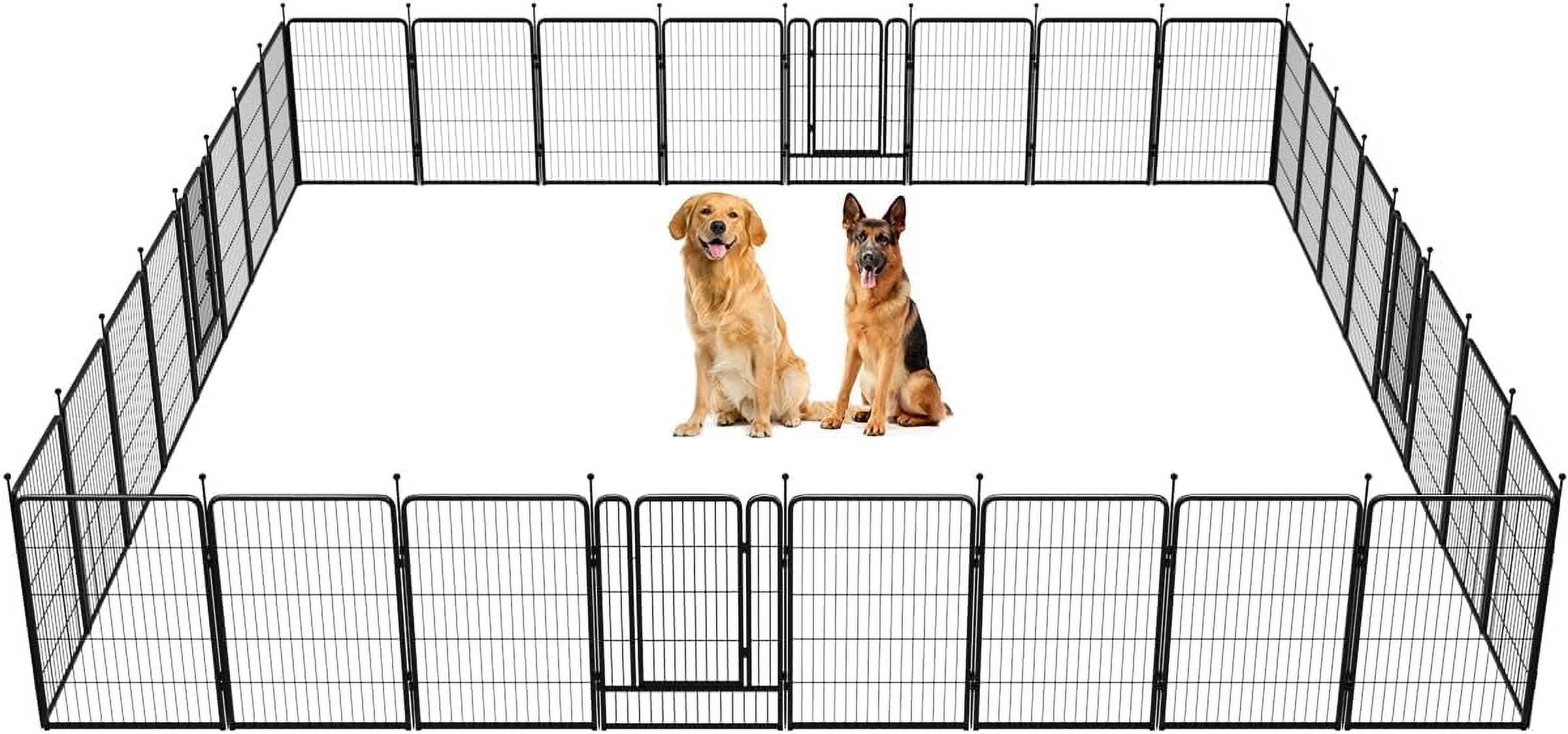 42" Pet Playpens for Dogs, Foldable Metal Puppy Playpen for Small Dogs, Pet Exercise Pen