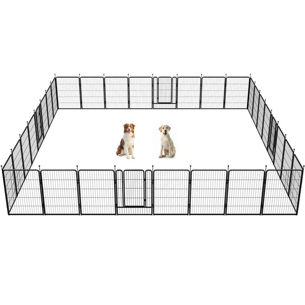 FXW Rollick Dog Playpen Outdoor,32 Panels 40" Height Dog Fence Exercise