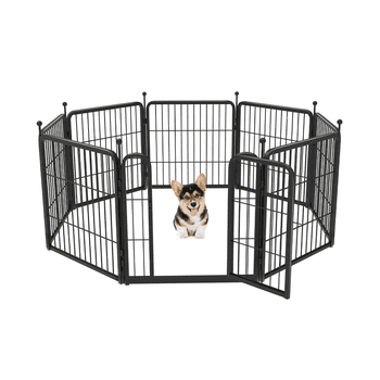 FXW Rollick Dog Playpen Outdoor, 8 Panels 24" Height Dog Fence Exercise Pen with Doors for Small Dogs, Pet Puppy Playpen for RV, Camping, Yard