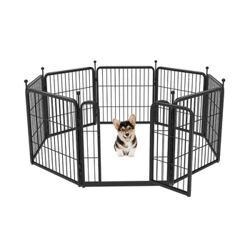 FXW Rollick Dog Playpen Outdoor, 8 Panels 24" Height Dog Fence Exercise Pen with Doors for Small Dogs, Pet Puppy Playpen for RV, Camping, Yard
