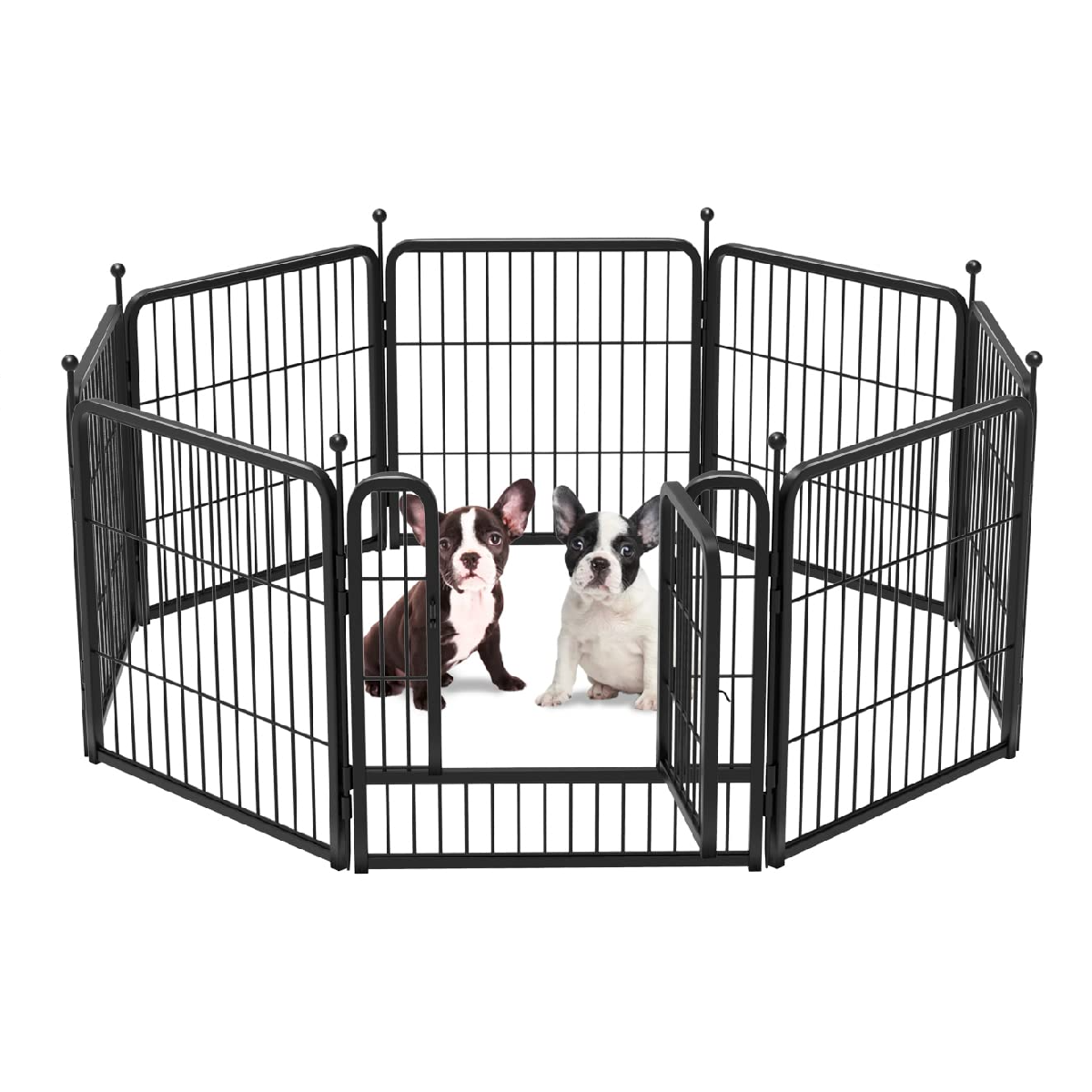 ZENSTYLE 39" Height Foldable Metal Exercise Pen & Pet Playpen Puppy Cat Exercise Fence Barrier