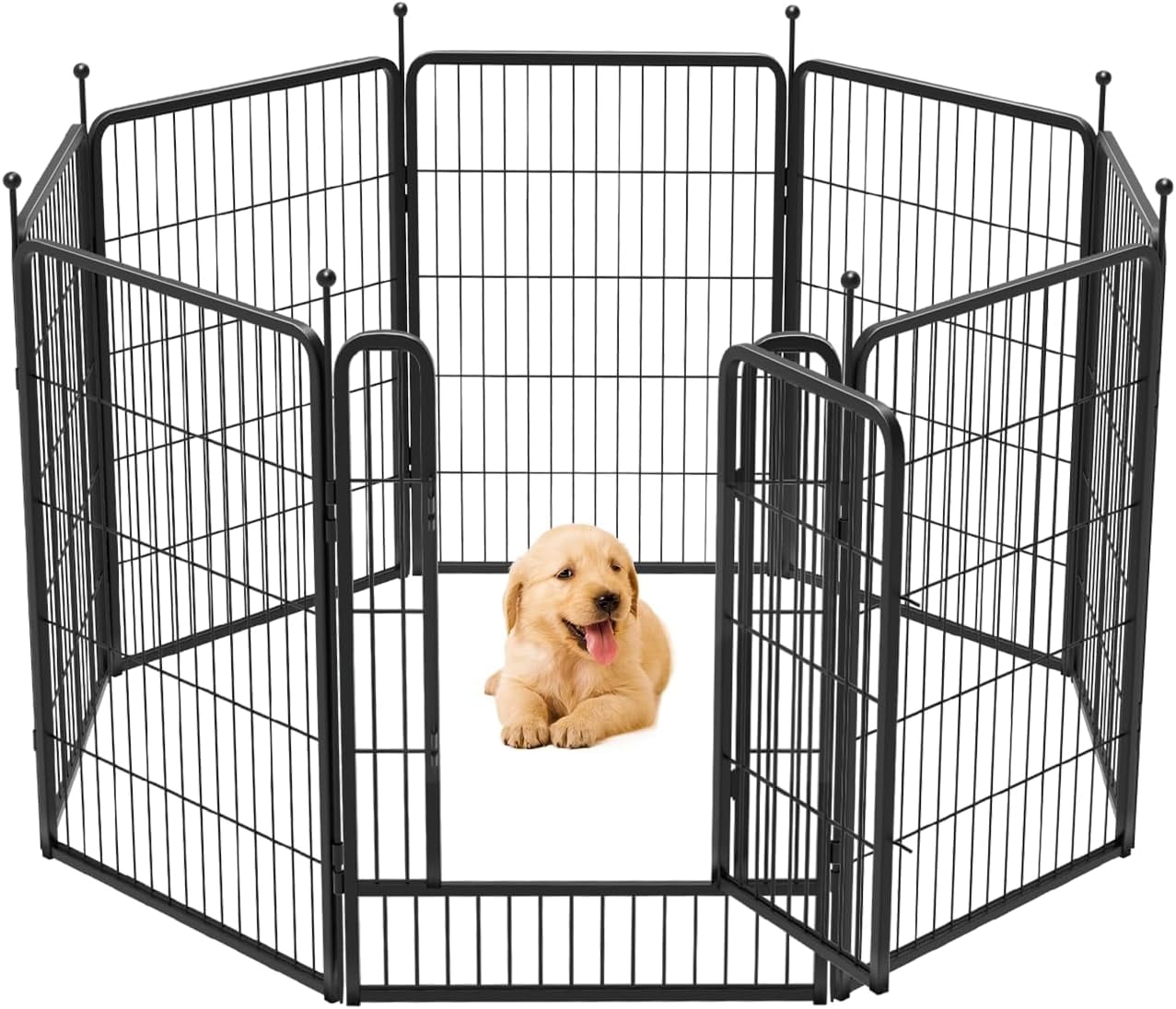 FXW Rollick Dog Playpen Outdoor, 8 Panels 40" Height Dog Fence Exercise