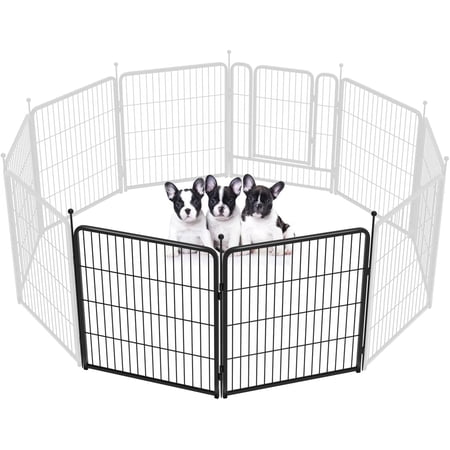 FXW Rollick Unleashed Dog Playpen for Indoor, Yard, RV Camping, 32 inch 2 Panels for Small and Medium Dogs, Black¦Patented