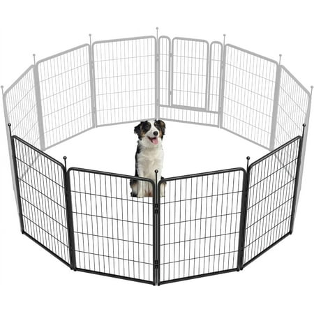 FXW Rollick Unleashed Dog Playpen for Indoor, Yard, RV Camping, 40 inch 4 Panels for Medium and Large Dogs, Black¦Patented