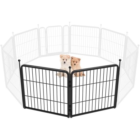 FXW Rollick Dog Playpen for Yard, RV Camping, 24 inch 2 Panels for Puppy and Small Dogs¦Patented, Black