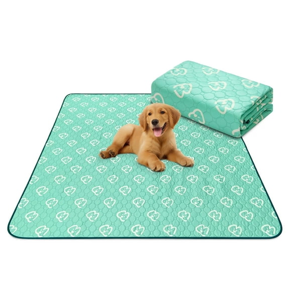 FXW Washable Pee Pads for Dogs, 63" x 63" Indoor Dog Pee Pad Pet Fence Area Floor Mat with Super Absorbent, Reusable Liners for Dog Play Pen