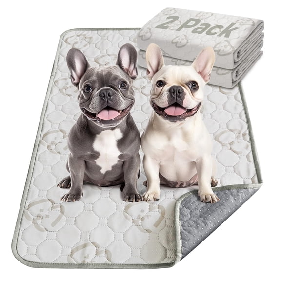 FXW Washable Pee Pads for Dogs, Super Absorbent Puppy Pads for Cages and Crates, 29" x 18", 2 Packs, Rectangle