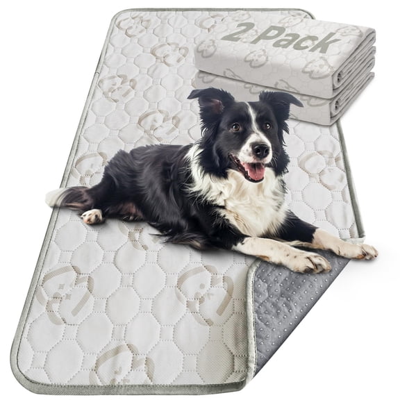 FXW Washable Pee Pads for Dogs, Super Absorbent Puppy Pads for Cages and Crates, 70" x 30", 2 Packs, Rectangle