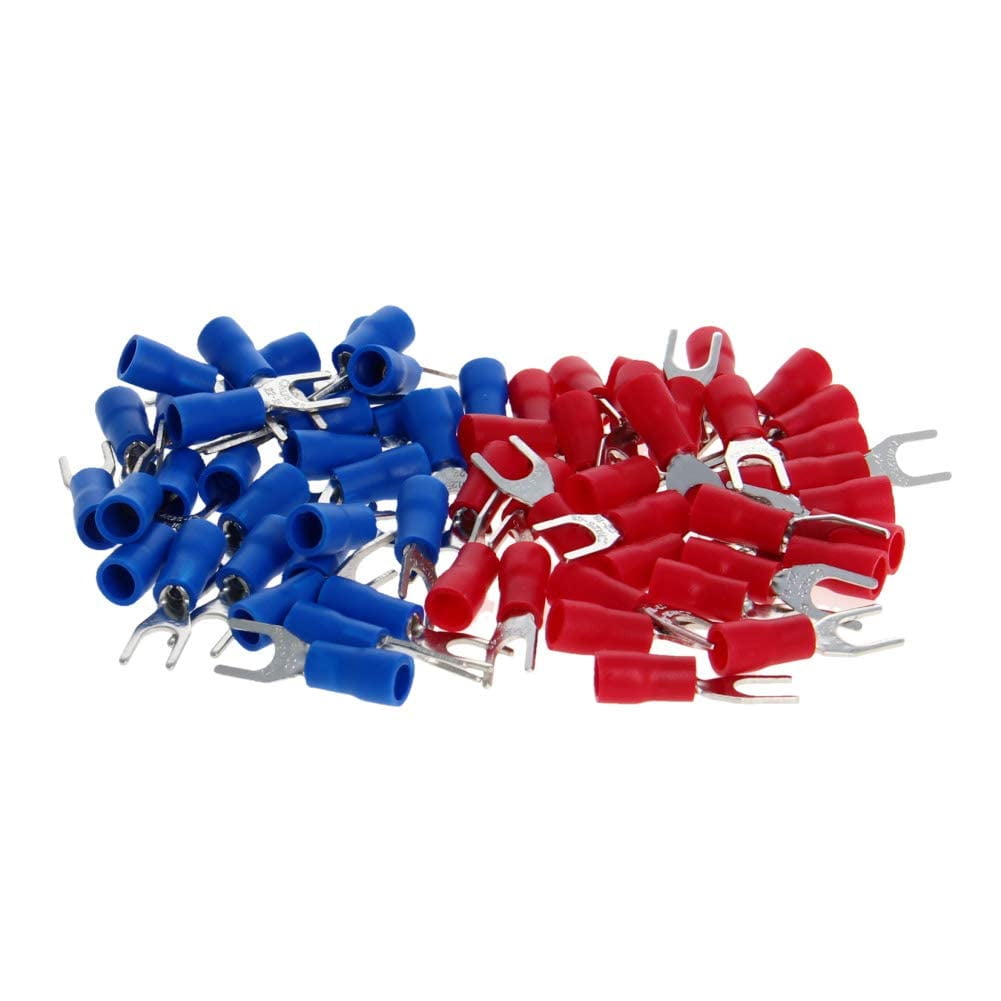FXY100Pcs AWG 2216 Insulated Fork Spade Wire Connectors Electrical