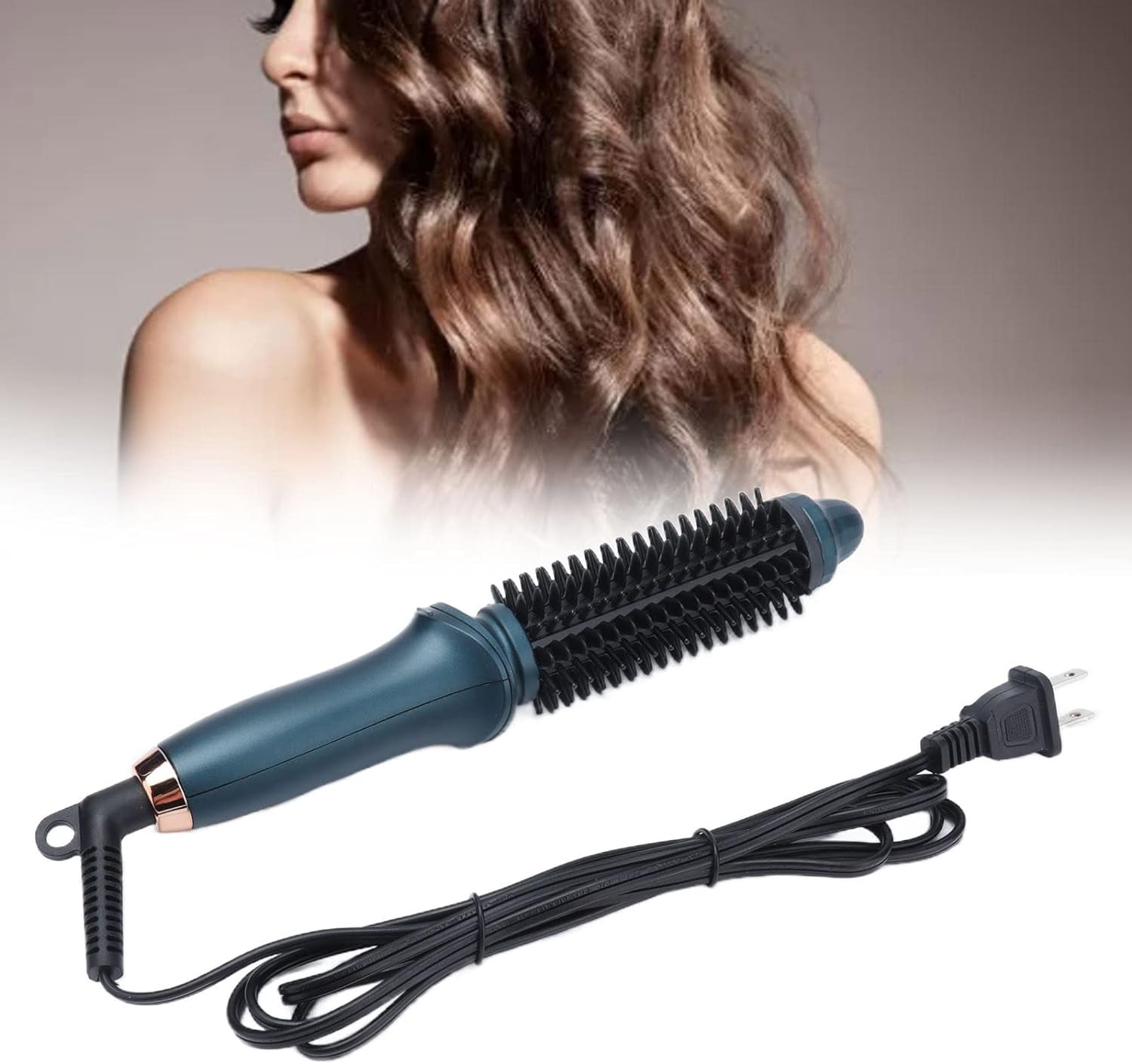 FXY2 in 1 Curling Brush Straight Curly Hair Dual Purpose, PTC Heating