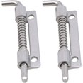 FXY2 Pcs 304 Stainless Steel Flat Pin Hinge Spring Latch Movable Spring