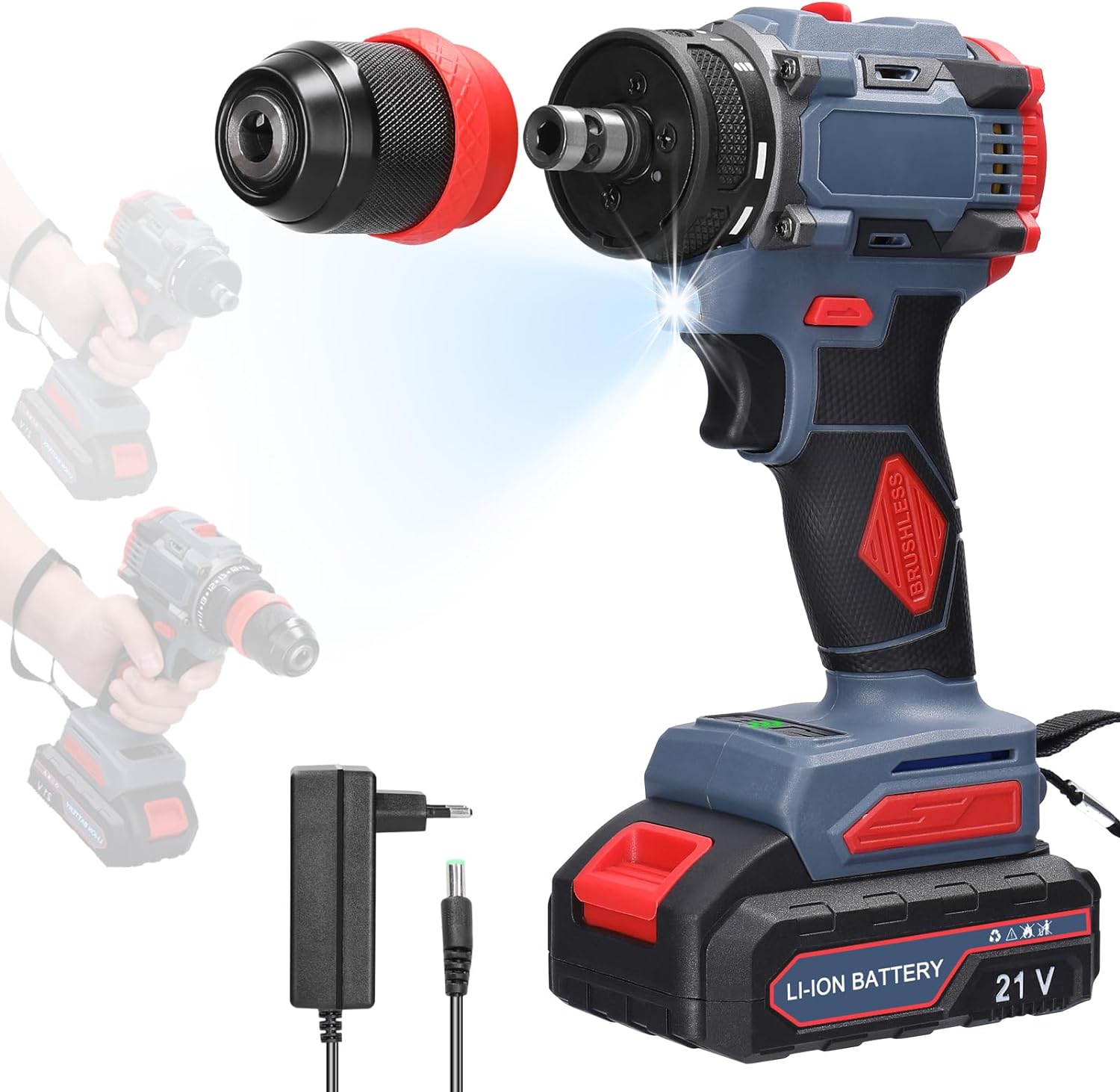 FXY21V 2in1 Lithium Drill Electric Screwdriver Multifunction Power