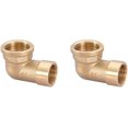 FXY2PCS 3/4"1/2" Female Thread Elbow Brass Pipe Fittings for Heating
