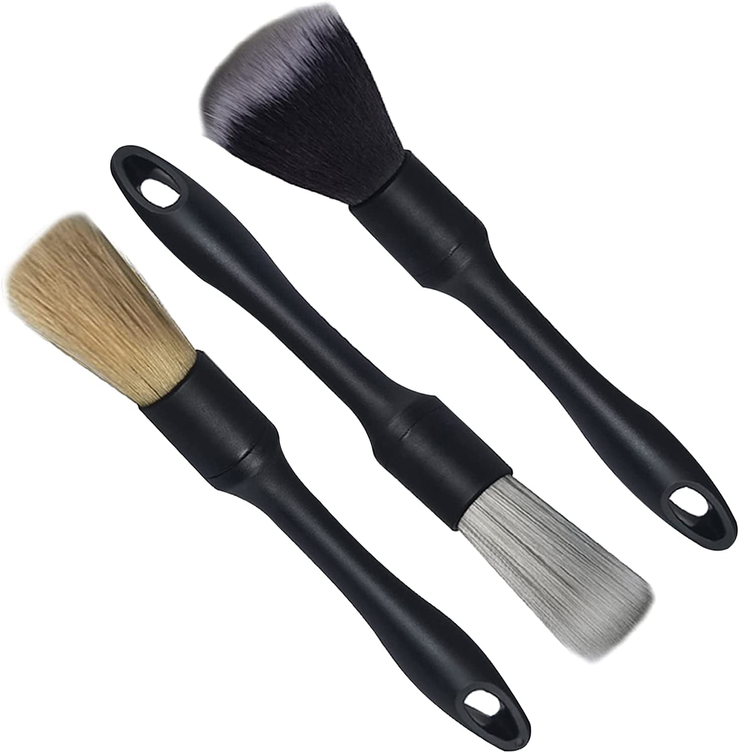 FXY3 Pieces Boars Hair Ultra Soft Car Detail Brushes Auto Detailing