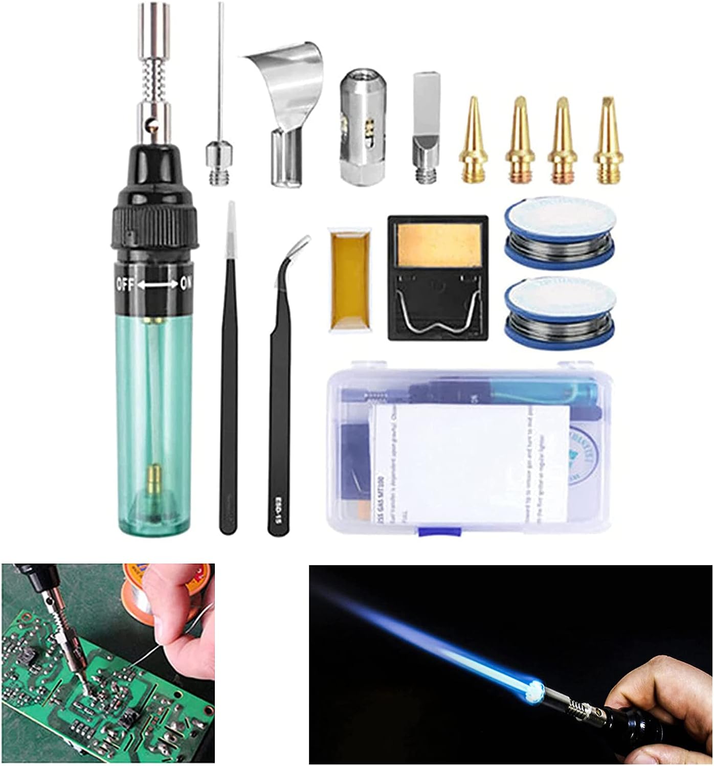 FXY4 in 1 Portable Soldering Iron Kit,Cordless Refillable Gases
