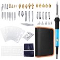 FXY60PCS 60W 110V Wood Burning Pen Set Tips Stencil Solder Iron Tool