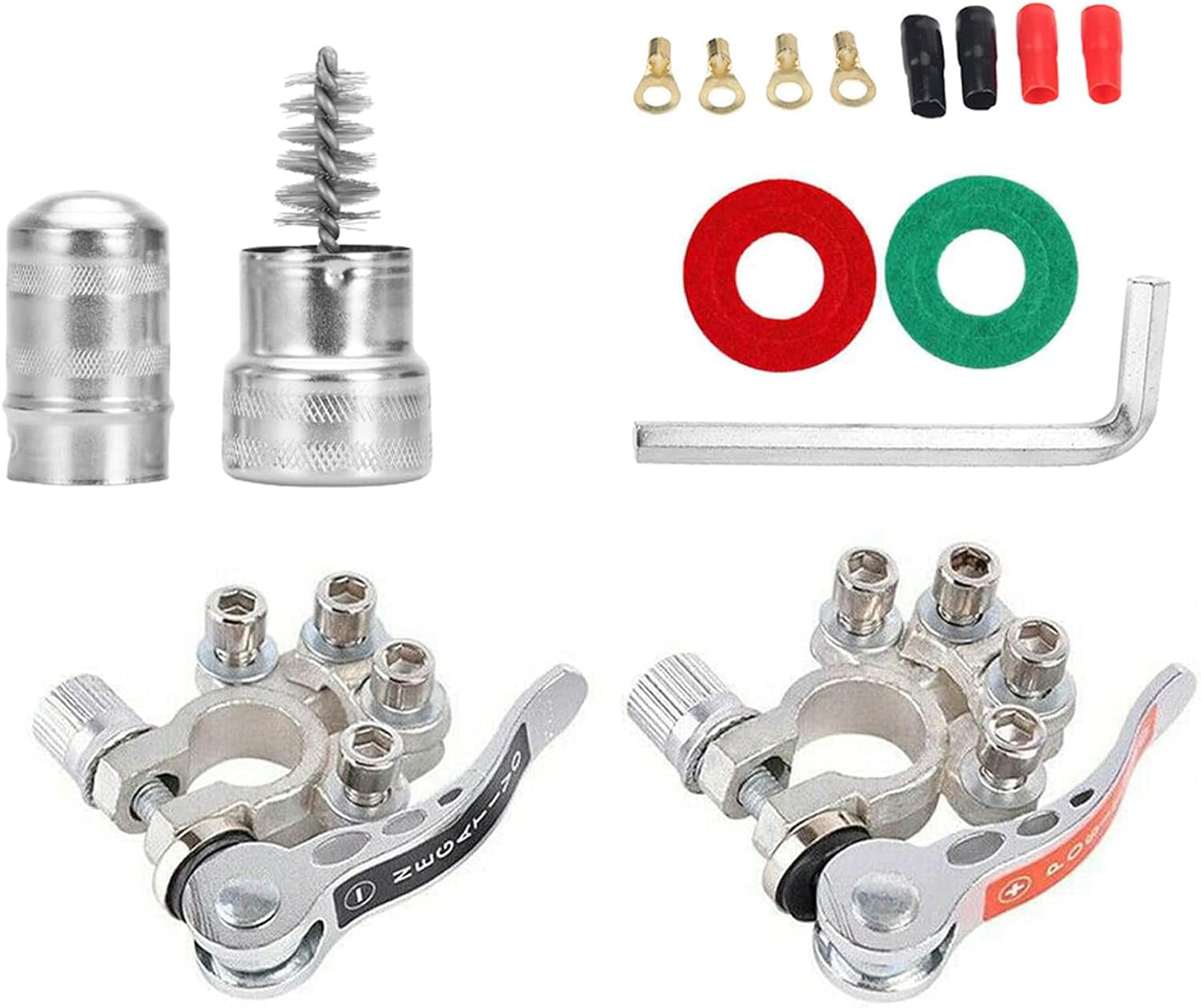 FXYAuto Battery Terminals 4 Post Connectors Positive Negative Quick