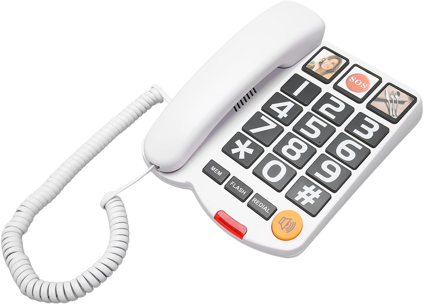 FXYBig Telephone, Corded Landline Telephone LD 269SP Hands Free Easy to