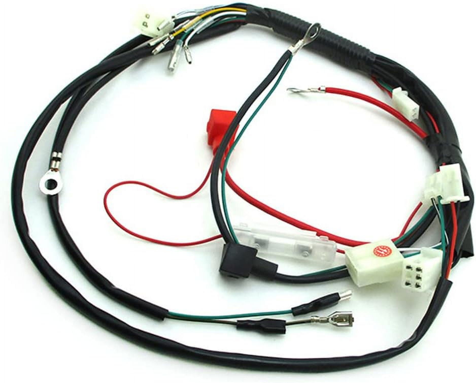 FXYDJMotor Wiring Loom Harness Kick Start Kit for 50cc 70cc 90cc 110cc