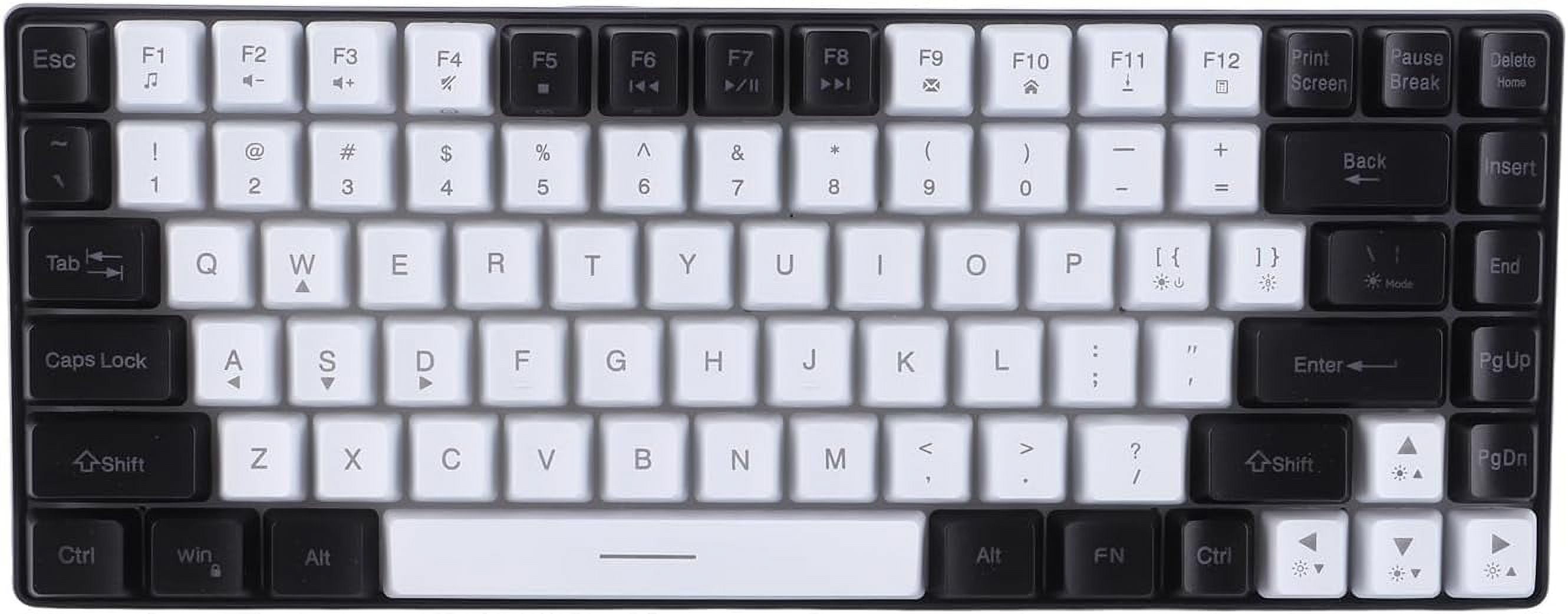 FXYGaming Keyboard Type C 84 Keys RGB Backlit Mechanical Feeling Curved