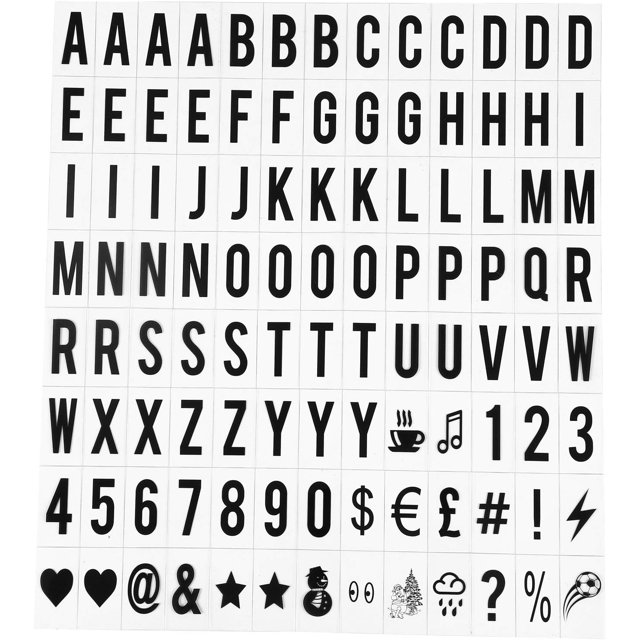 FXYLANOA 104pcs Cinematic Lightbox Replacement Letters & Numbers Signs