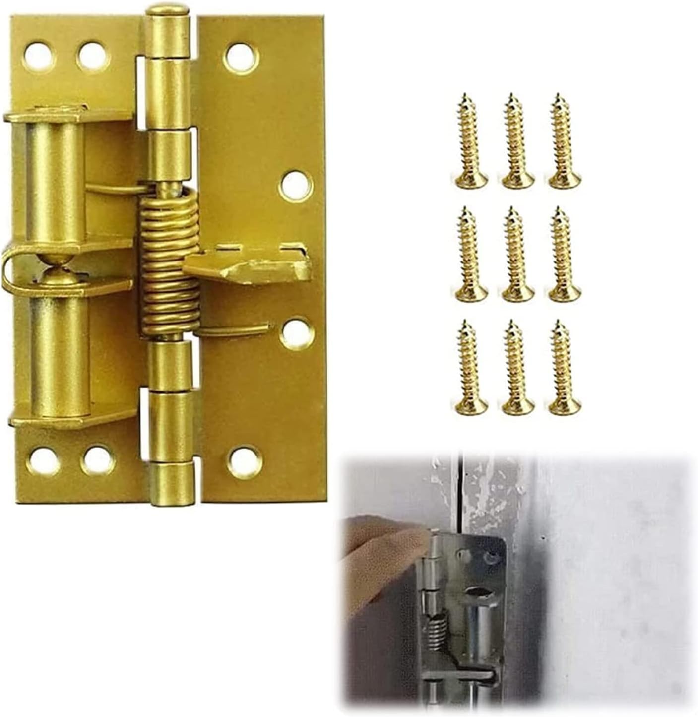 FXYMultifunctional Spring Positioning Hinge Door Closer,Automatic Self