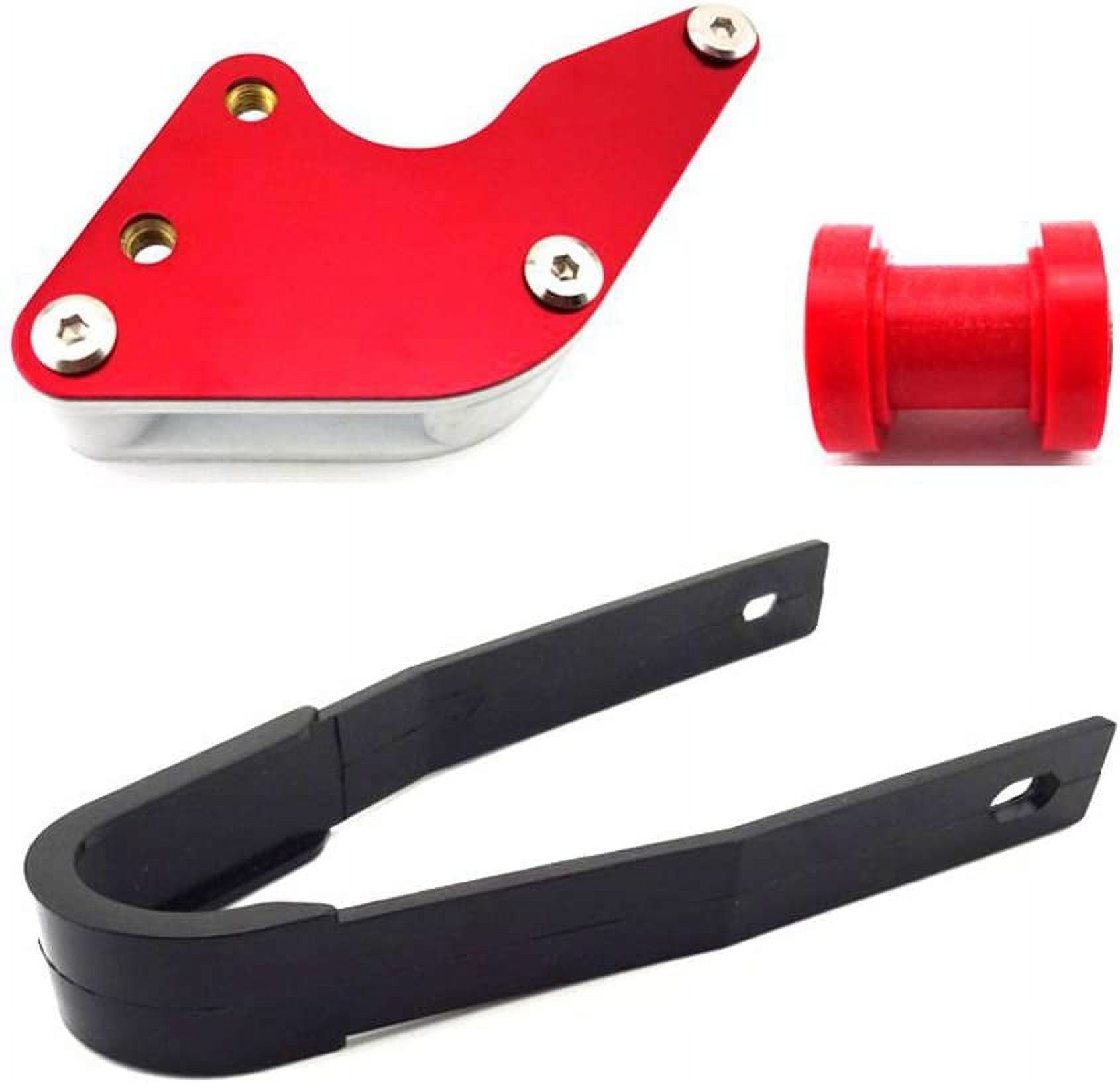 FXYRed 8mm Chain Roller Pulley Tensioner + Black Plastic Chain Slider