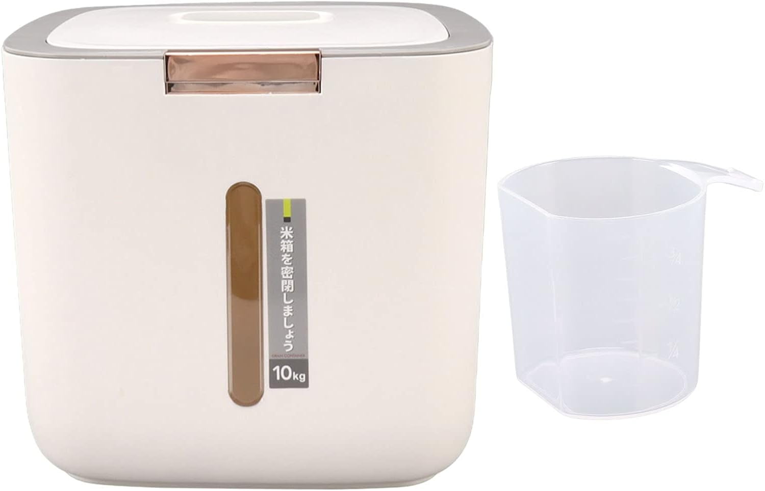 FXYRice and Grain Storage Container, 22.0lb Capacity PP Rice Dispenser