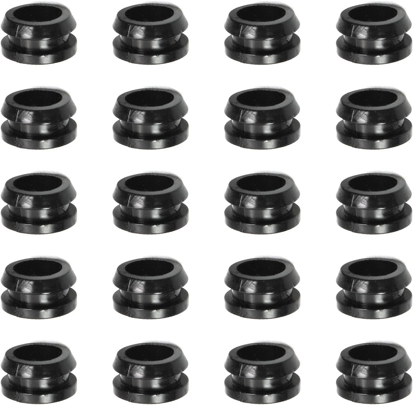 FXYRubber Grommet 50Pcs 8mm Inner Dia Oil Resistant Armature Rubber
