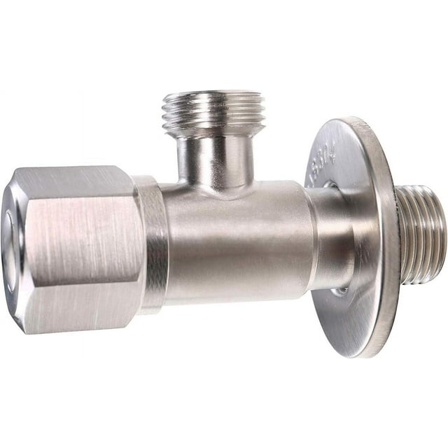 FXYSUS304 Stainless Steel Angle Stop Valve with G1/2 Inlet & Outlet